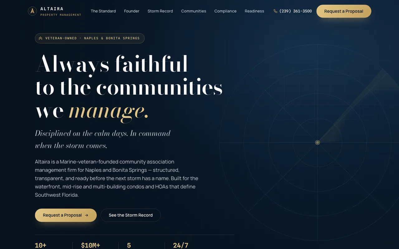 Altaira Property Management — website design by Kelly WM