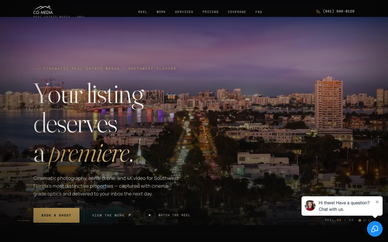 CG Media Agency — website design by Kelly WM