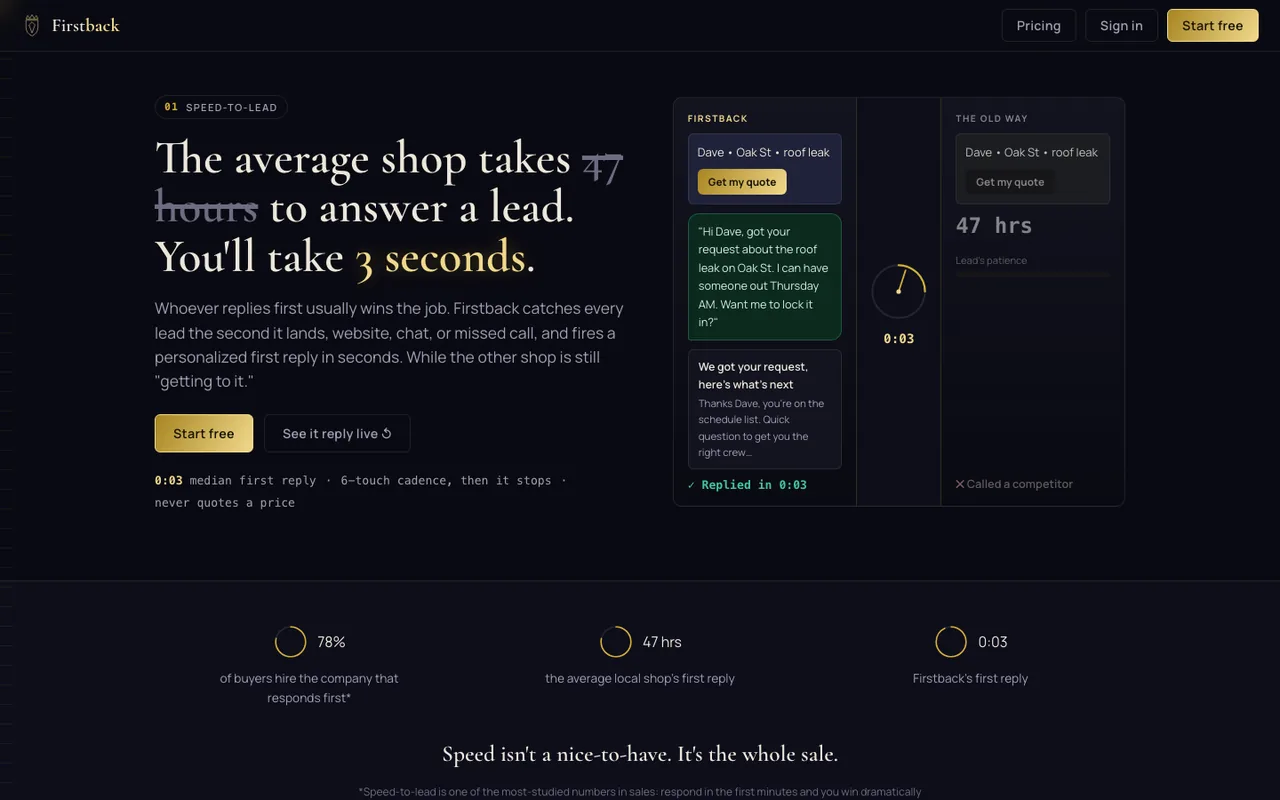 Firstback — website design by Kelly WM