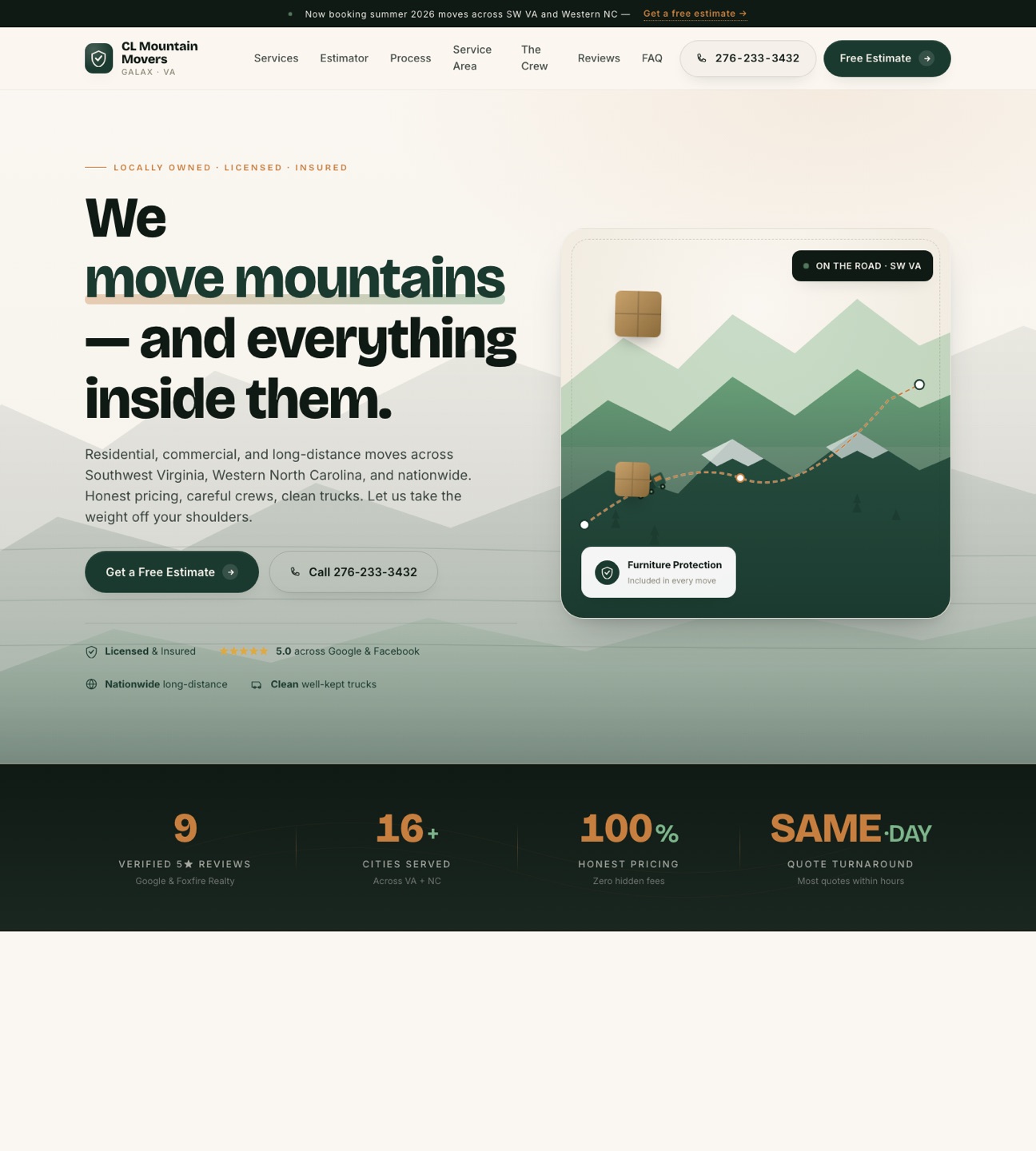 CL Mountain Movers — homepage