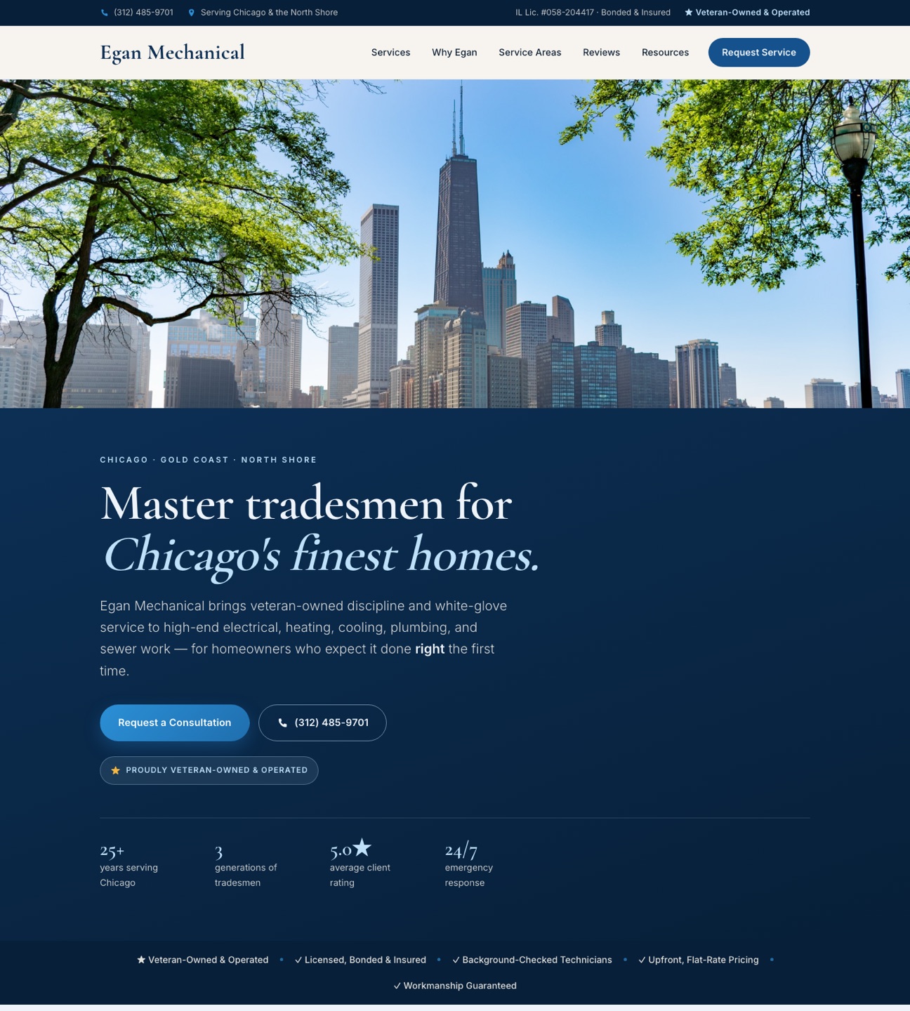 Egan Mechanical — homepage