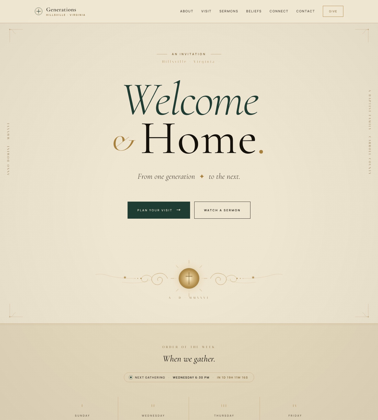 Generations Church — homepage