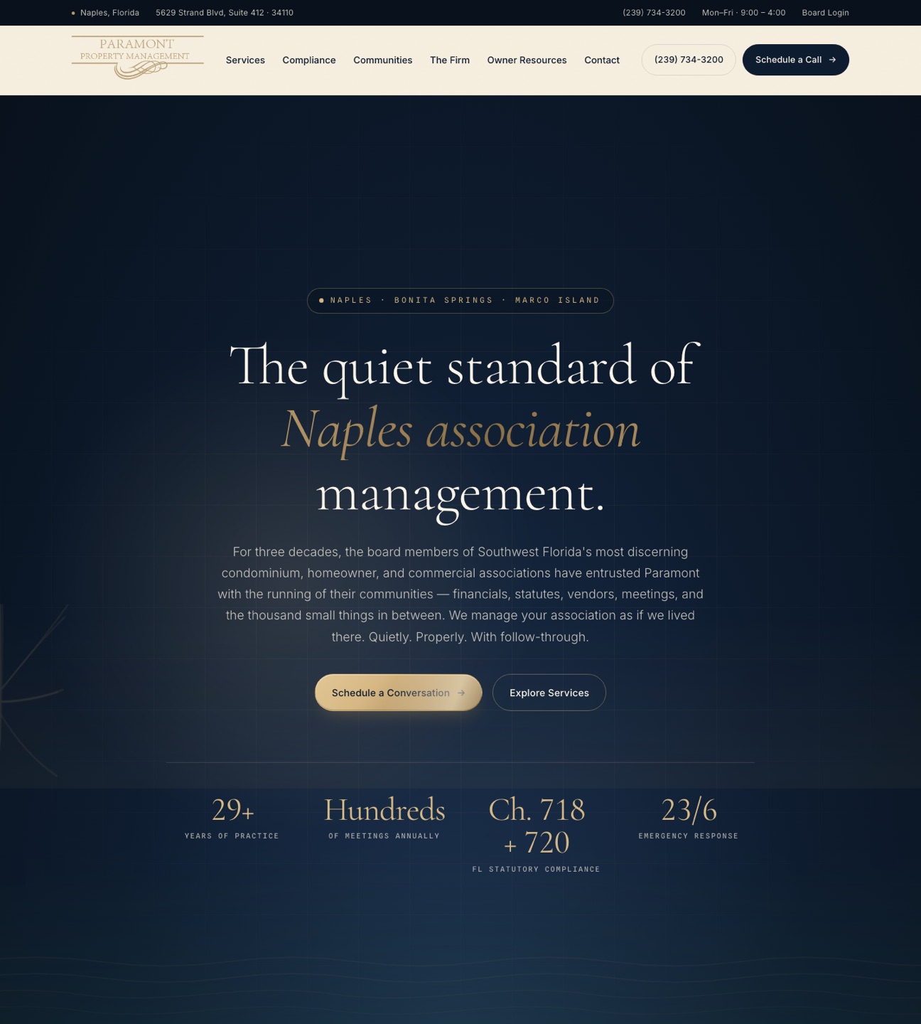 Paramont Property Management — homepage