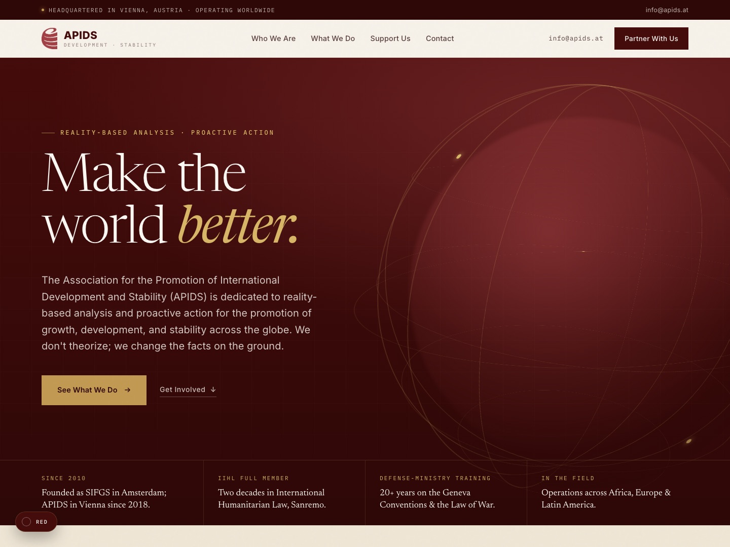 APIDS website project preview