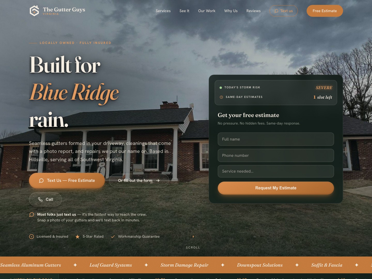 The Gutter Guys website project preview